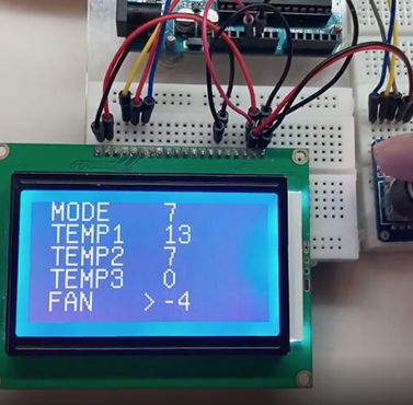 Меню на дисплее 128х64px